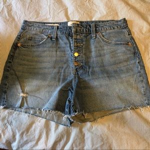High-Waisted Button Up Shorts Size 10